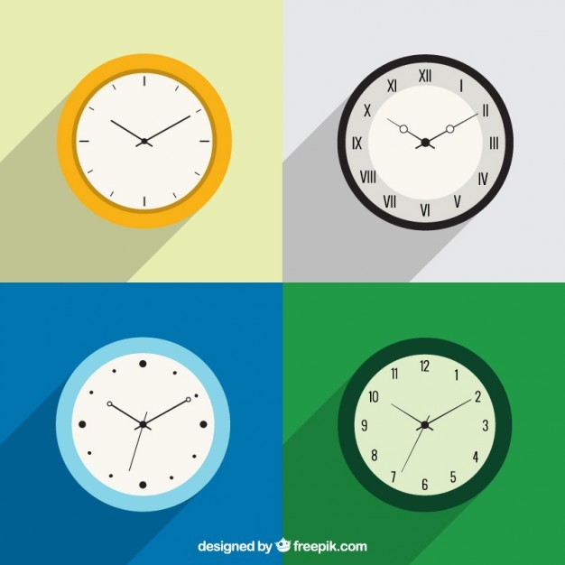 626x626 Variety Of Clocks Vector Free Download