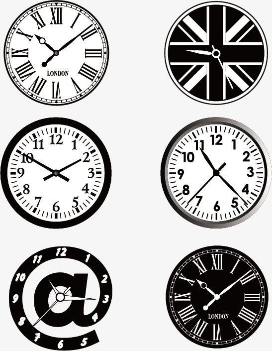 547x705 Vector Hand Painted Clocks, Vector, Clock, Hand Painted Png And