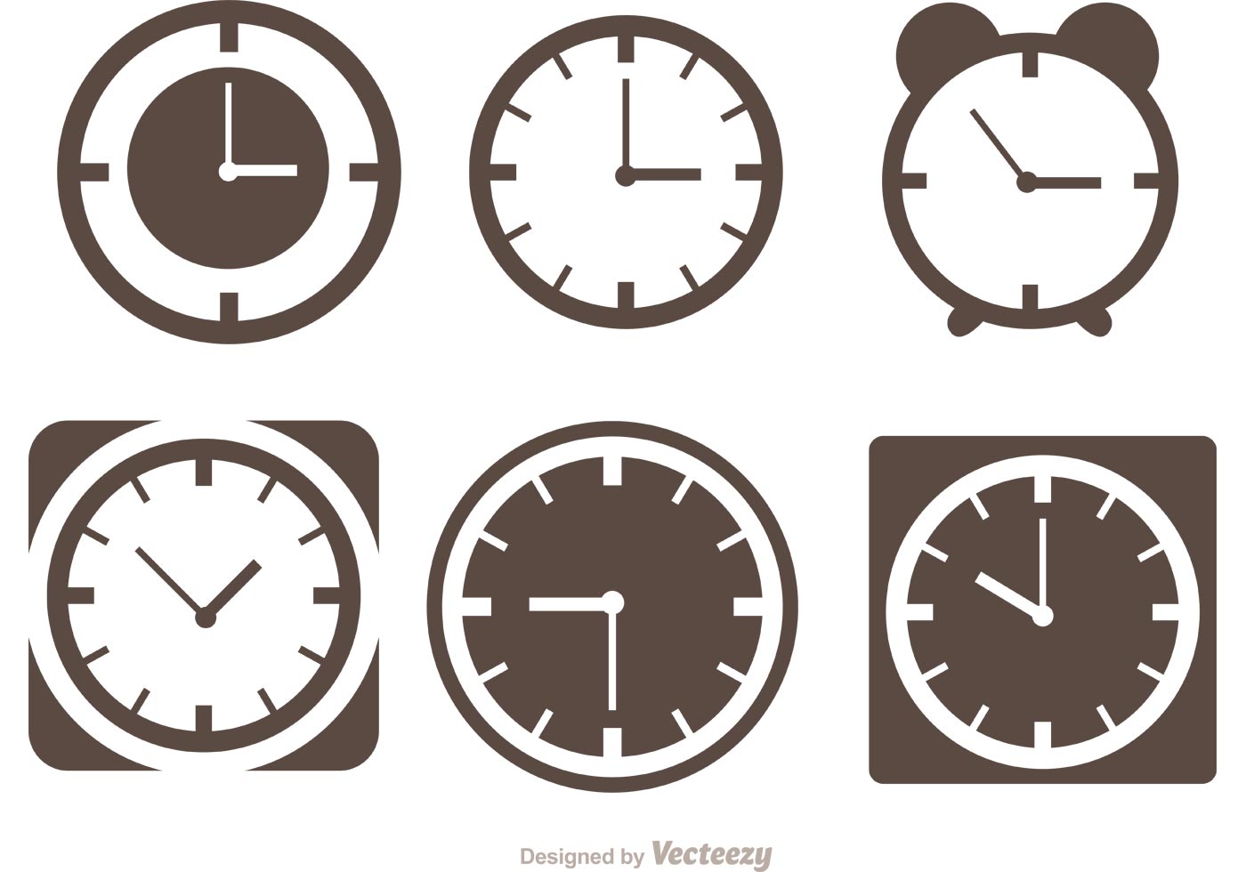 1400x980 Desktop Clock Silhouette Vectors