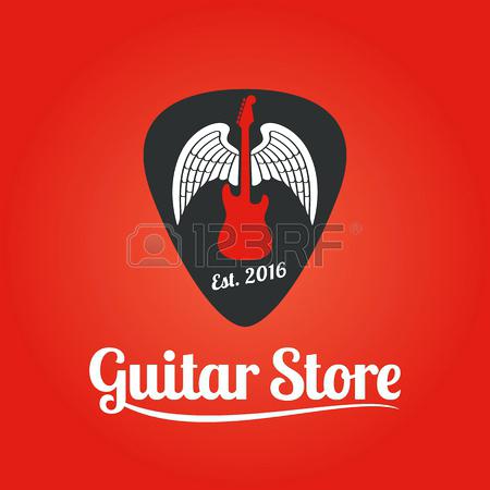 450x450 Guitar Store Vector Template Music Sign Stock Closed Photo