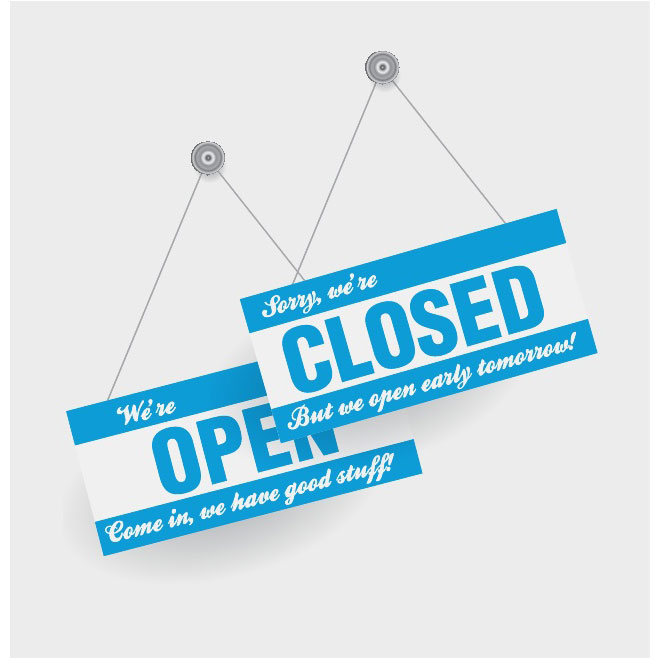 660x660 Open Closed Vector Signs