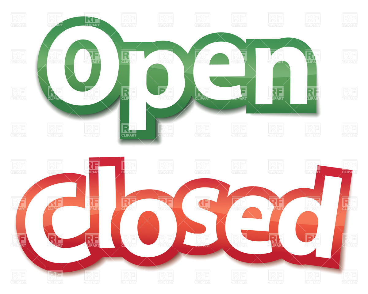 1200x960 Open And Closed Stickers Vector Image Vector Artwork Of Design