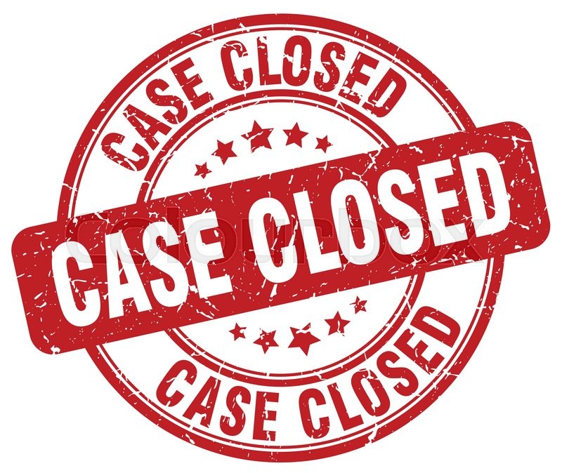 800x674 Case Closed Red Grunge Round Vintage Rubber Stamp Stock Vector