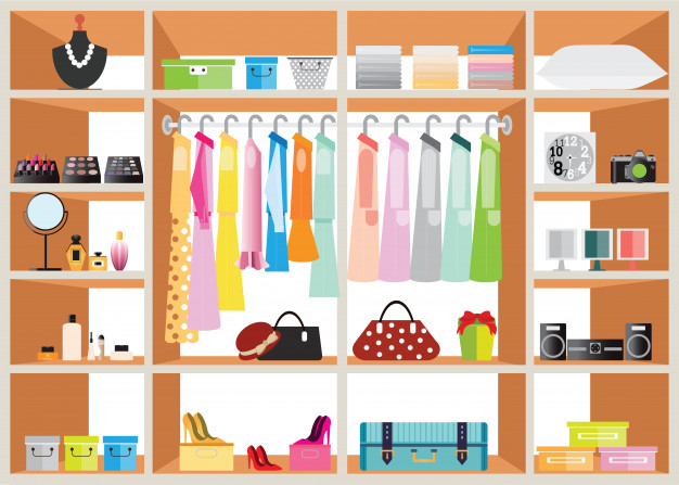 626x447 Flat Design Walk In Closet. Vector Premium Download
