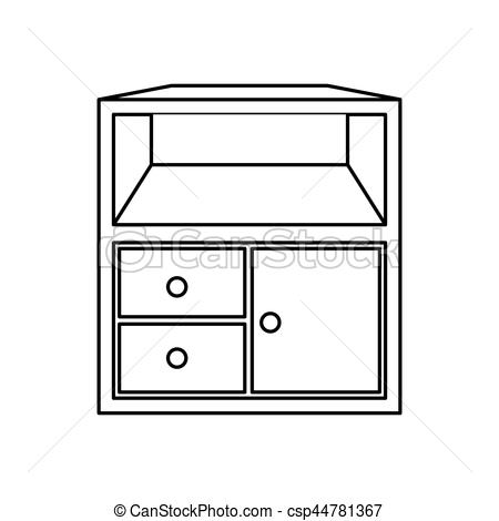 450x470 Small Wooden Closet Icon Vector Illustration Graphic Design.