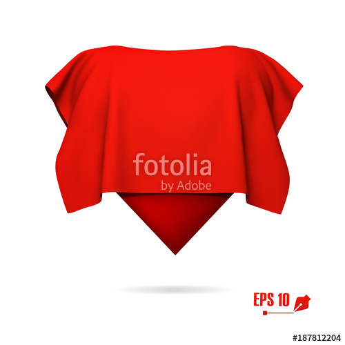 500x500 Heart Covered With Red Cloth. Vector Illustration. Stock Image