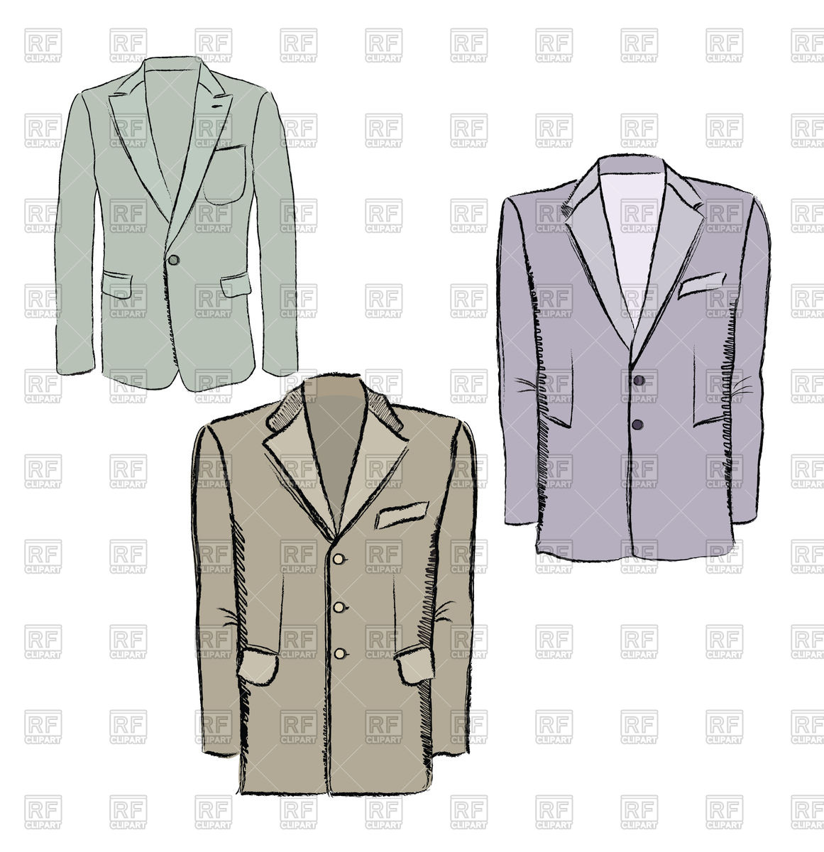 1161x1200 Fashion Cloth Set. Men Jacket Clothes. Vector Image Vector