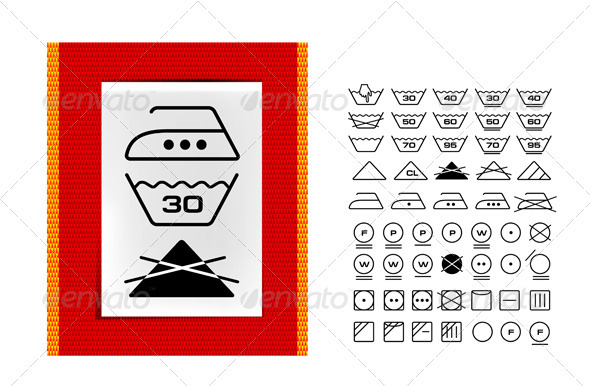 590x386 Washing Symbols On Clothing Labels By Sermax55 Graphicriver