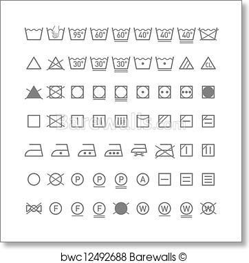 362x382 Art Print Of Laundry Symbols Barewalls Posters Amp Prints
