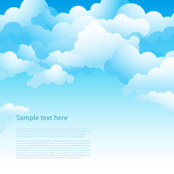 600x600 Clouds With Sky For You Text Background Vector Free Download