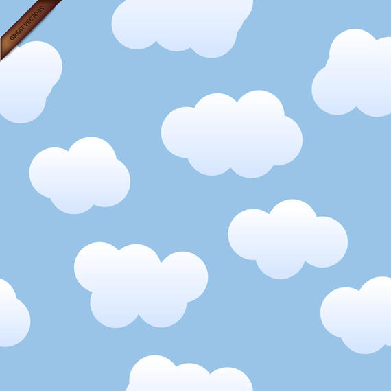 570x570 Seamless Vector Clouds Background