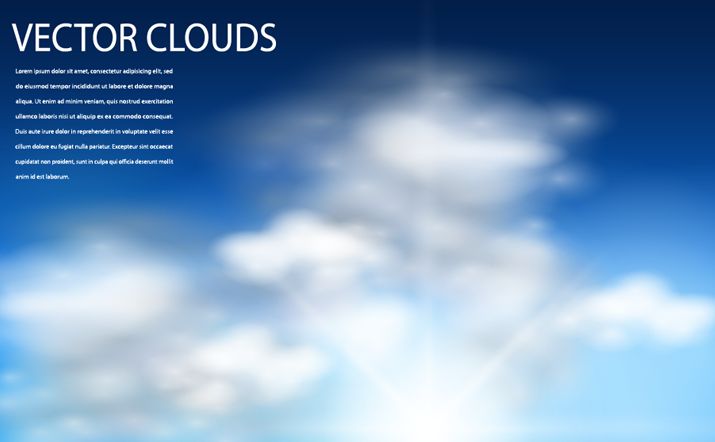 715x442 Vector Clouds Background