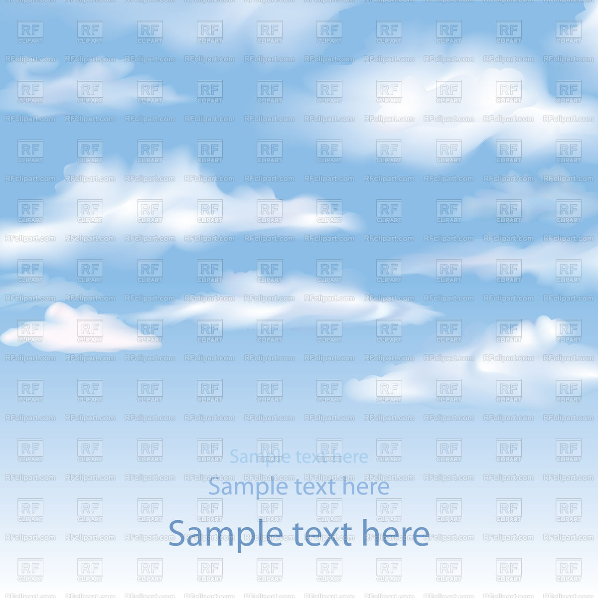 1200x1200 Blue Sky With Clouds Background Vector Image Vector Artwork Of