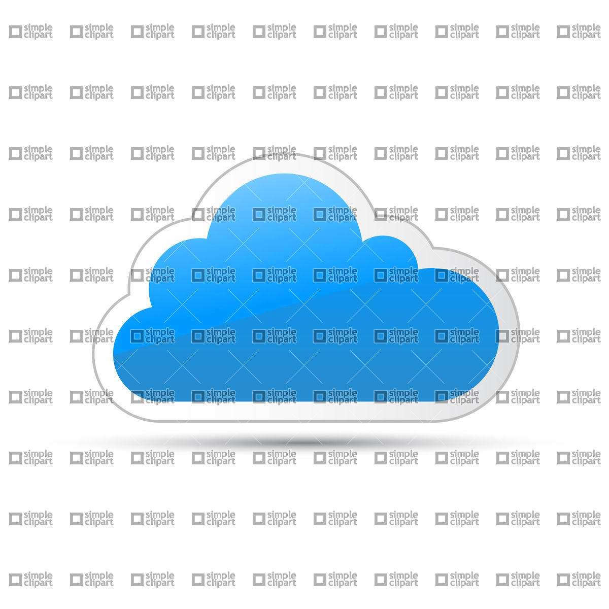 1200x1200 Cloud Icon Vector Image