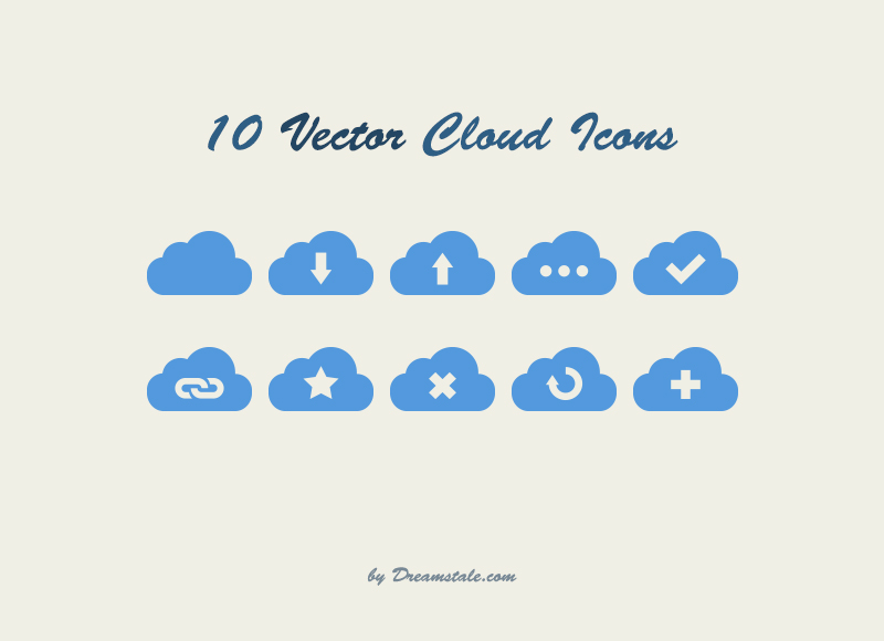 800x580 Free Download 10 Vector Cloud Icons