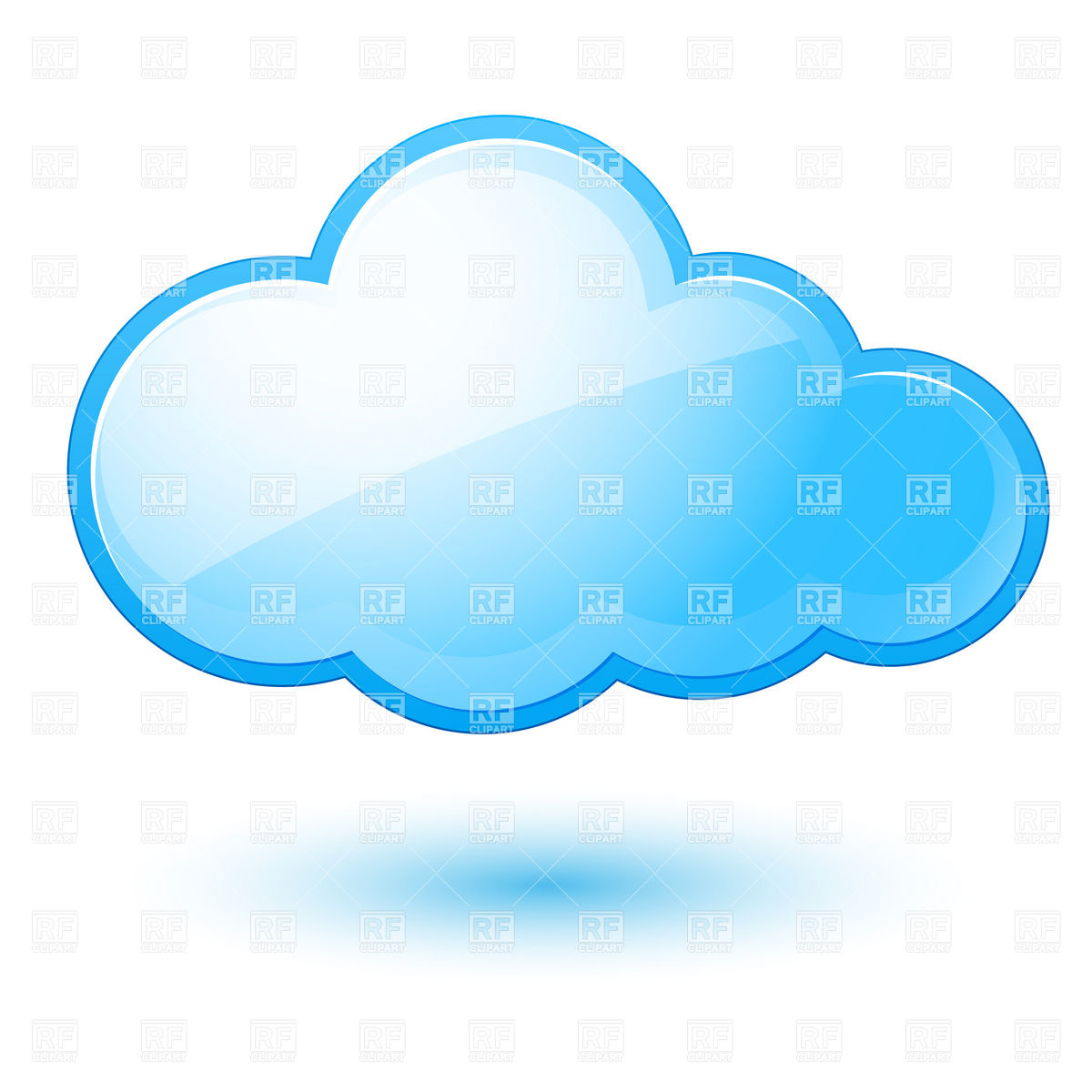 1200x1200 Glossy Cloud Icon Vector Image Vector Artwork Of Backgrounds