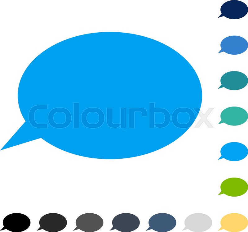 800x747 Message Cloud Icon. Vector Illustration Style Is Flat Iconic