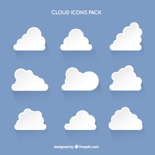 626x626 Variety Of White Cloud Icons Vector Free Download