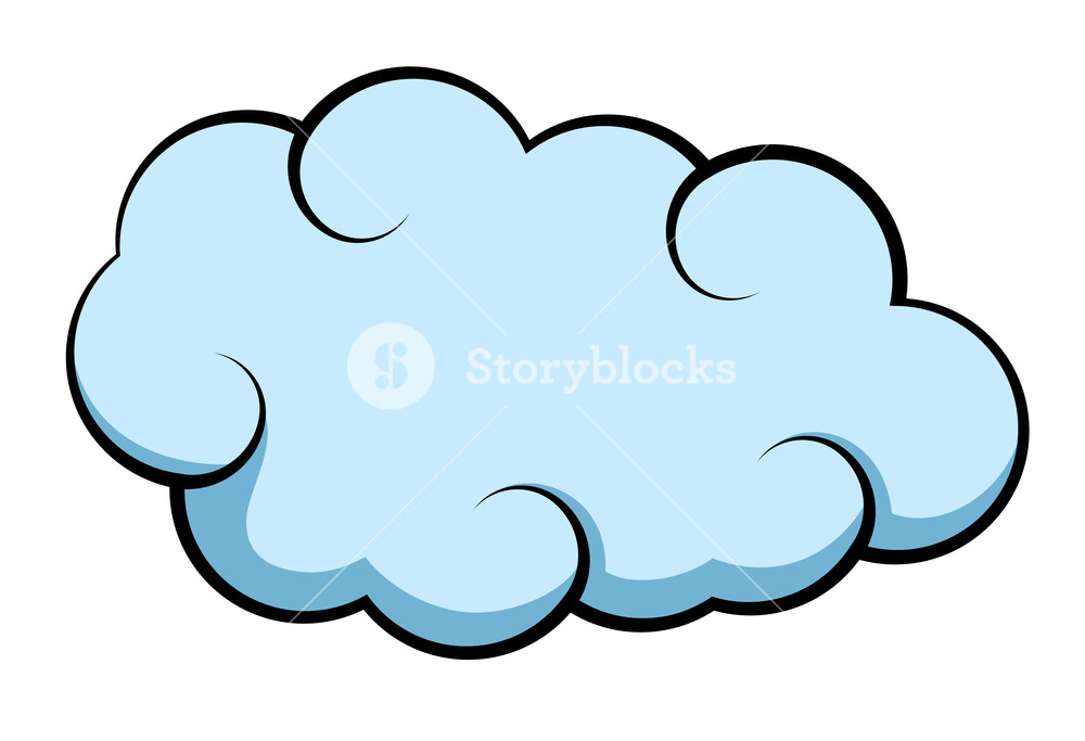1000x683 Comic Cloud Vector Royalty Free Stock Image