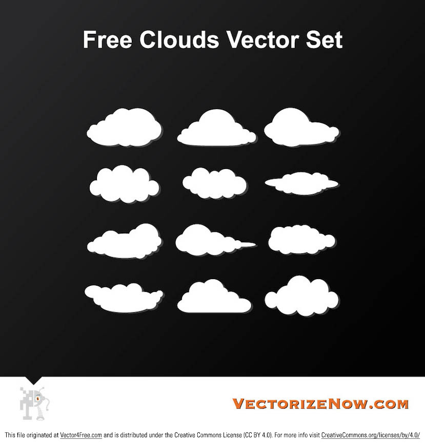 829x869 Free Cloud Vector Graphics