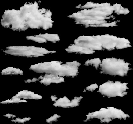 436x405 Realistic Clouds Vector Illustration Set Free Vector In