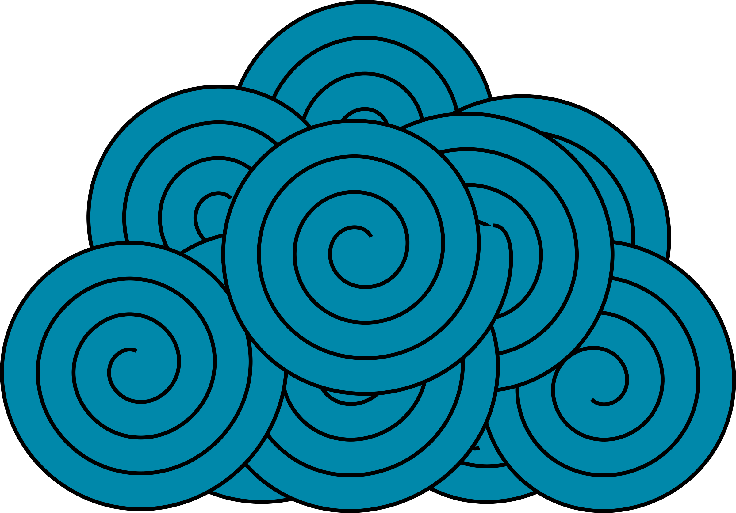 2400x1674 Textile Cloud Vector Clipart Image