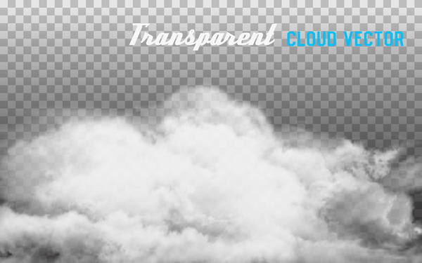 600x375 Transparent Cloud Vectors Material Set 07 Free Download