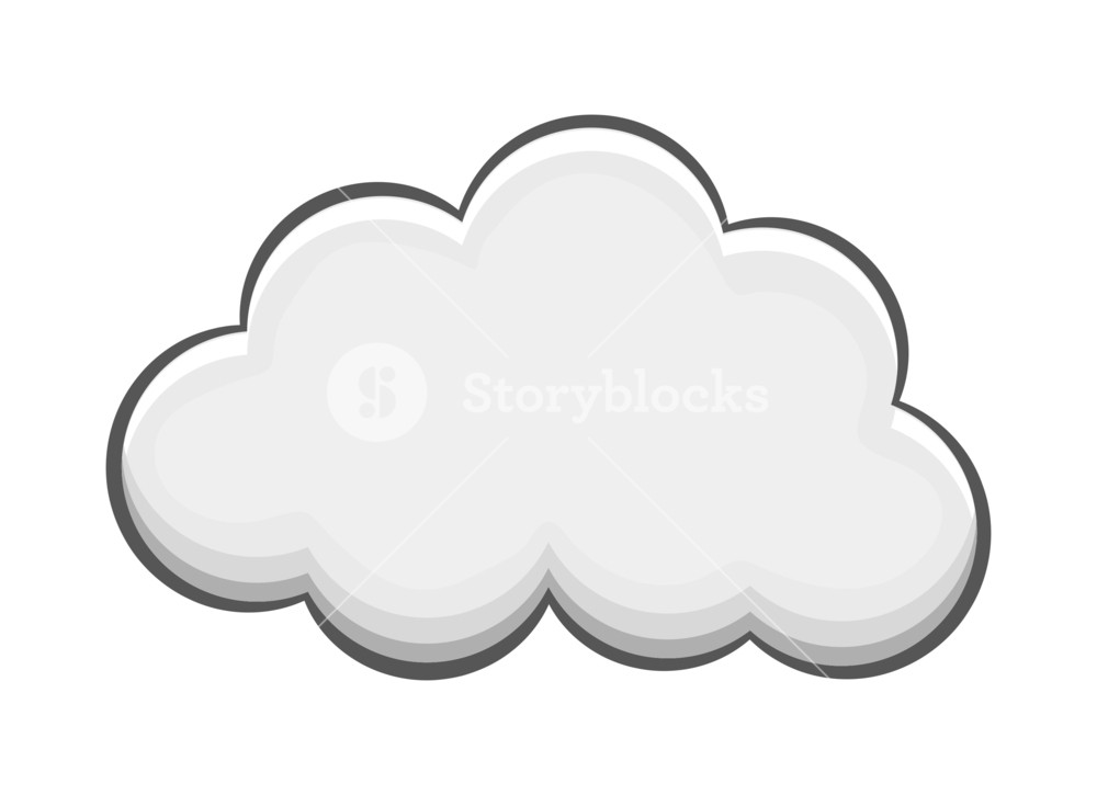 1000x725 Cloud Vector Royalty Free Stock Image
