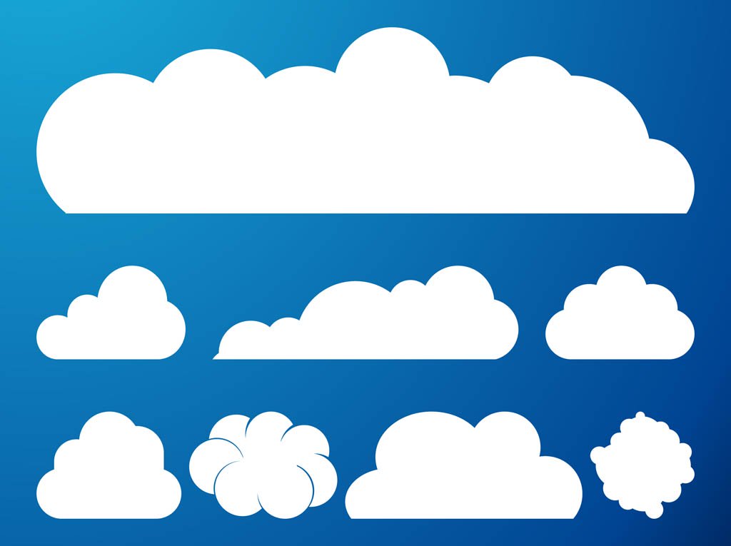 1024x765 Clouds Graphics Set Vector Art Amp Graphics