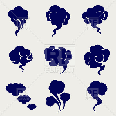400x400 Set Of Smoke And Clouds Vector Image Vector Artwork Of Signs