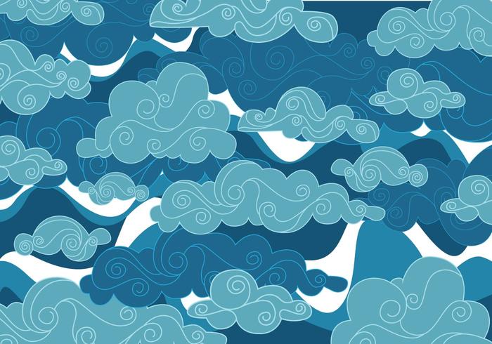 700x490 Chinese Clouds Vector