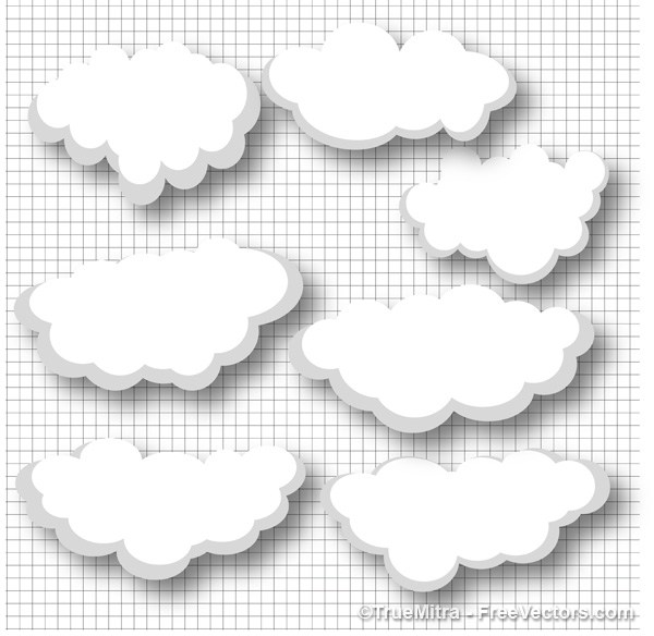 600x584 Download Free Comic Clouds Vectors Vector Illustration