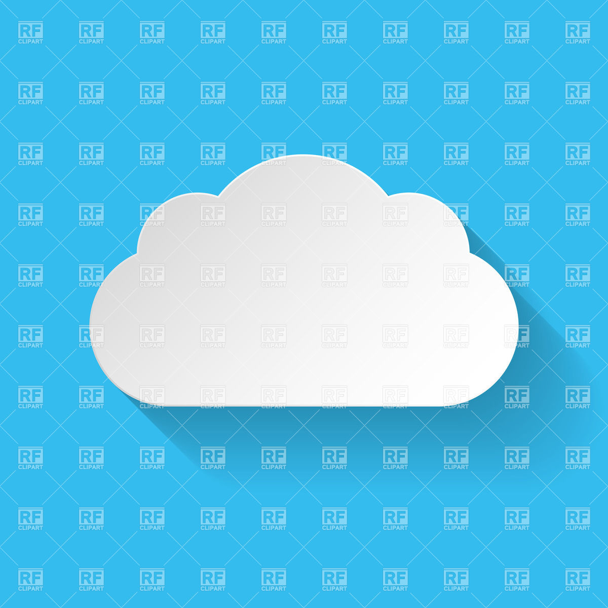 1200x1200 Flat Style Paper Cloud Vector Image Vector Artwork Of Design