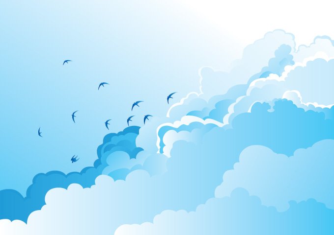 680x480 Free Blue Sky With Birds Amp Clouds Psd Files, Vectors Amp Graphics