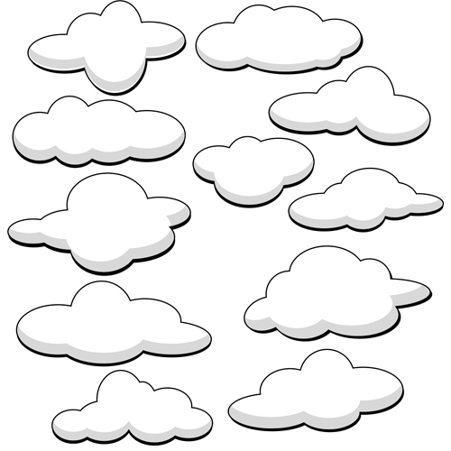 500x500 Cartoon Clouds Vector 1 Ai,png Format Free Vector Download