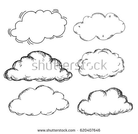 450x438 Drawn Cloud Vector Art