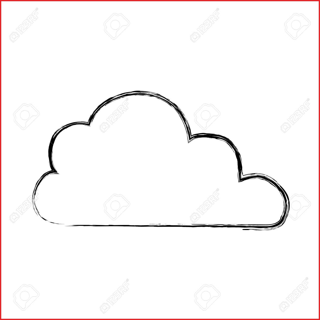 1300x1300 Cloud Drawing 146870 Cloud Weather Draw Vector Icon Illustration