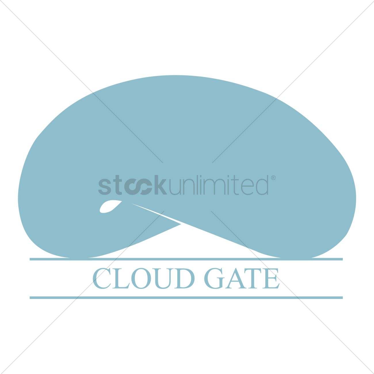 1300x1300 Cloud Gate Vector Image