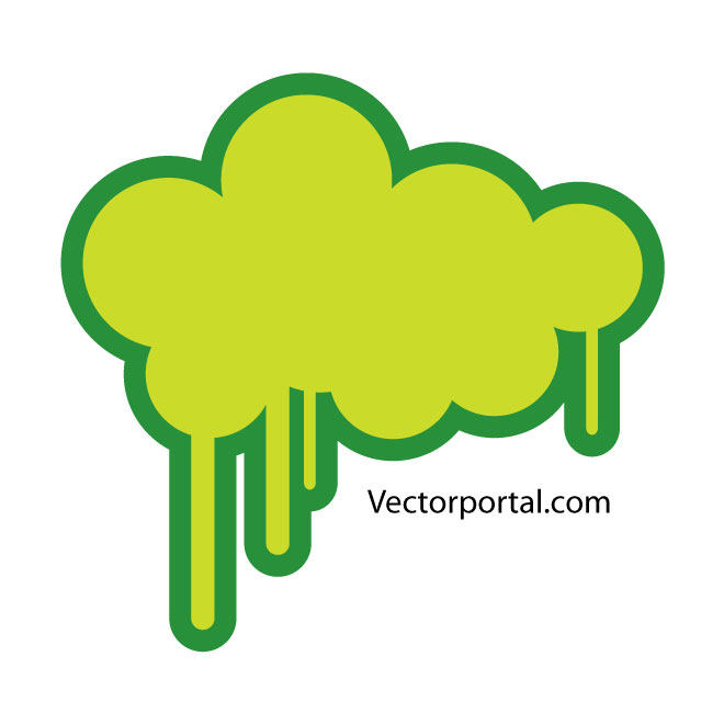 660x660 Green Cloud Drips Vector
