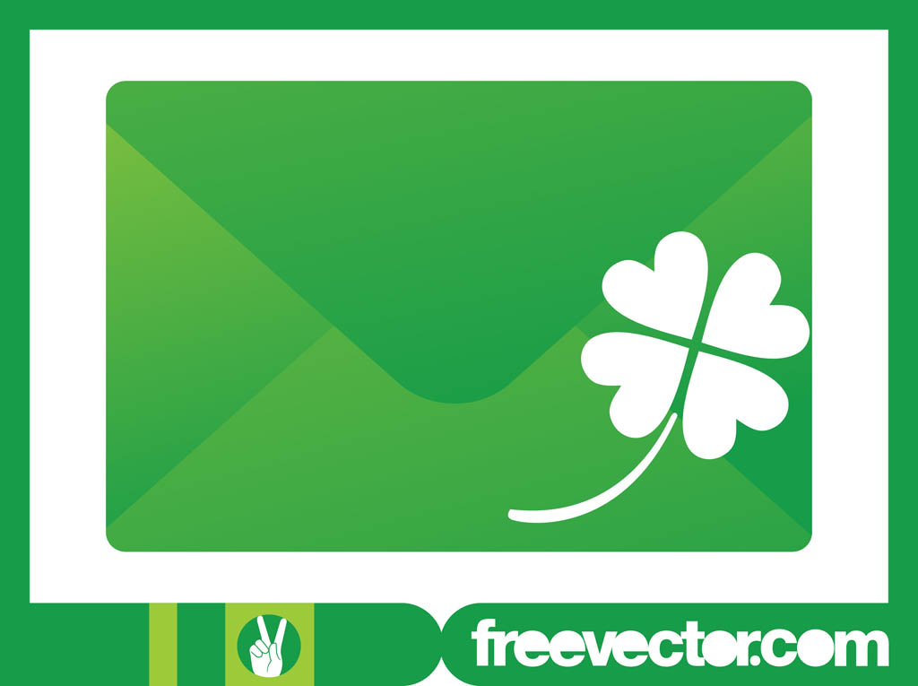 1024x765 Envelope And Clover Vector Vector Art Amp Graphics