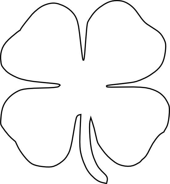 552x597 Four Leaf Clover Free Vector 4vector