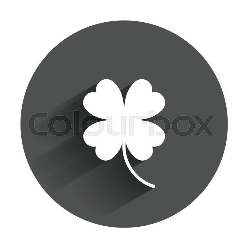 800x800 Four Leaf Clover Vector Icon. Clover Silhouette Simple Icon