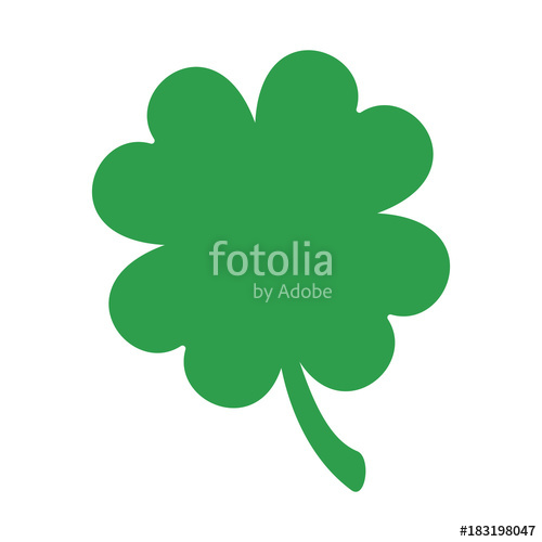 500x500 Four Leaf Clover. Vector Icon. St Patricks Day. Clover Silhouette