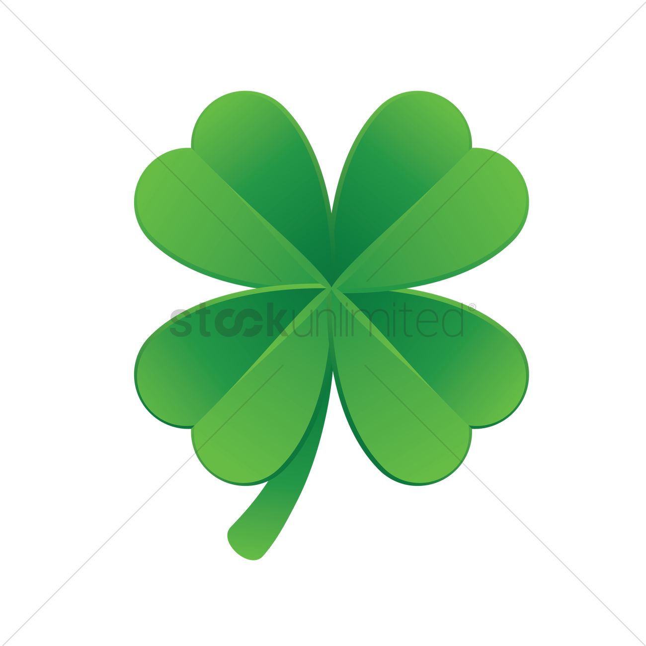 1300x1299 Four Leaves Clover Vector Image