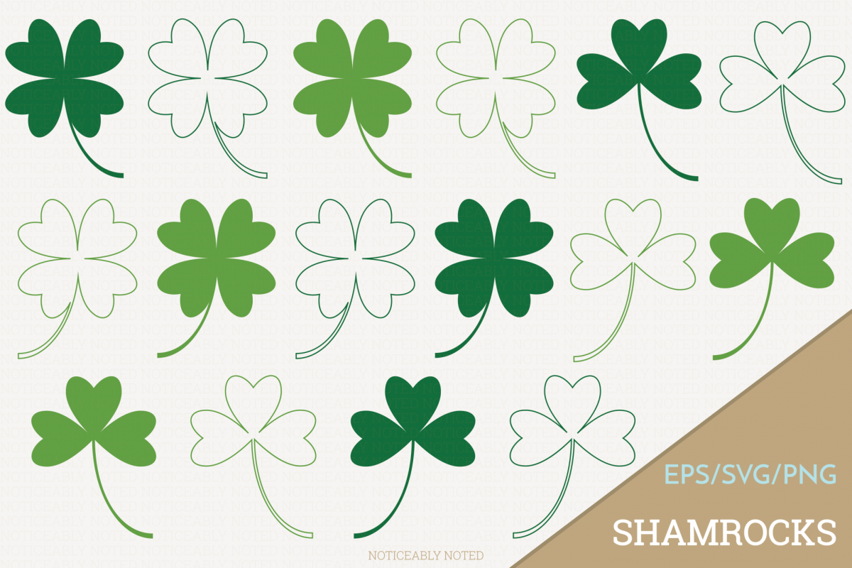 1200x800 Shamrock Four Leaf Clover Vector Clip Art
