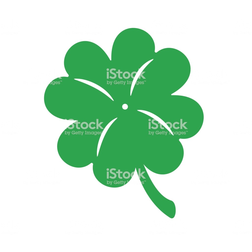 1024x1024 Four Leaf Clover Vector Icon St Patricks Day Silhouette