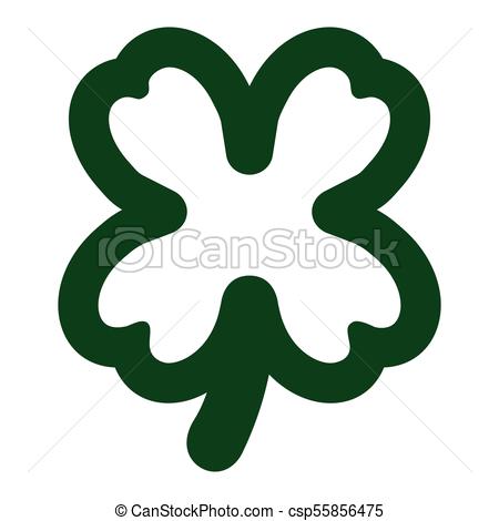 450x470 Four Leaf Clover. Isolated Four Leaf Clover. Vector Illustration