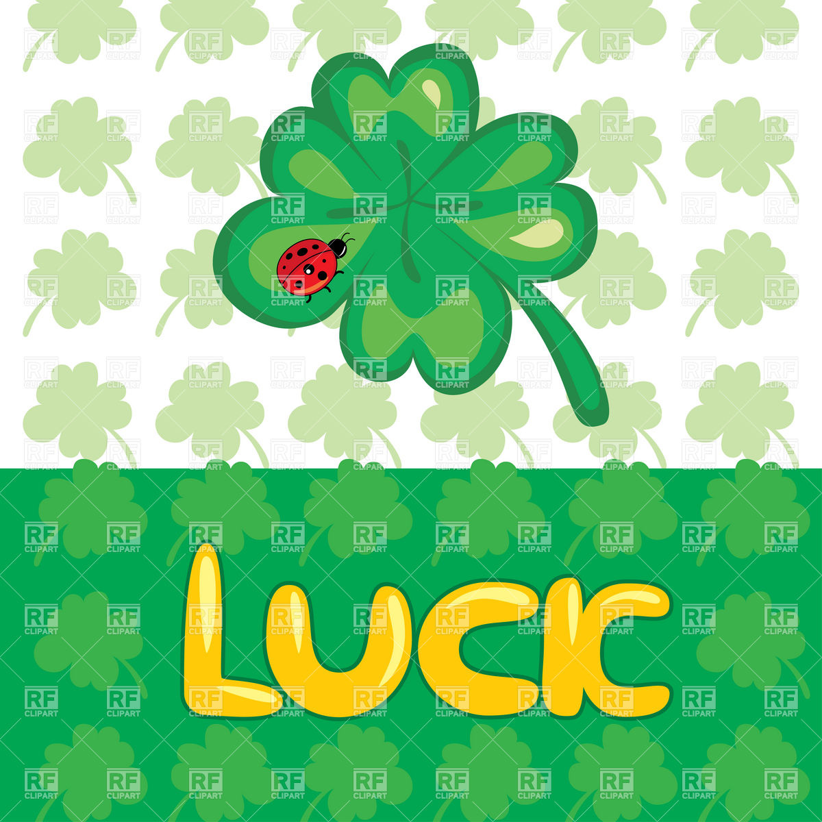 1200x1200 Lucky Cartoon Four Leaf Clover Vector Image Vector Artwork Of