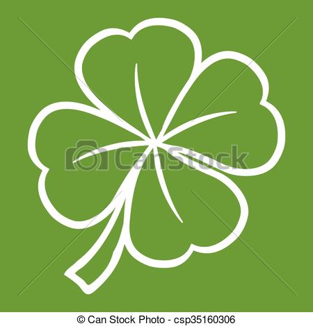 450x470 Lucky Clover Vector Clipart