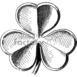 300x300 Royalty Free Black Vintage Shamrock Clover Vector Vintage 1900